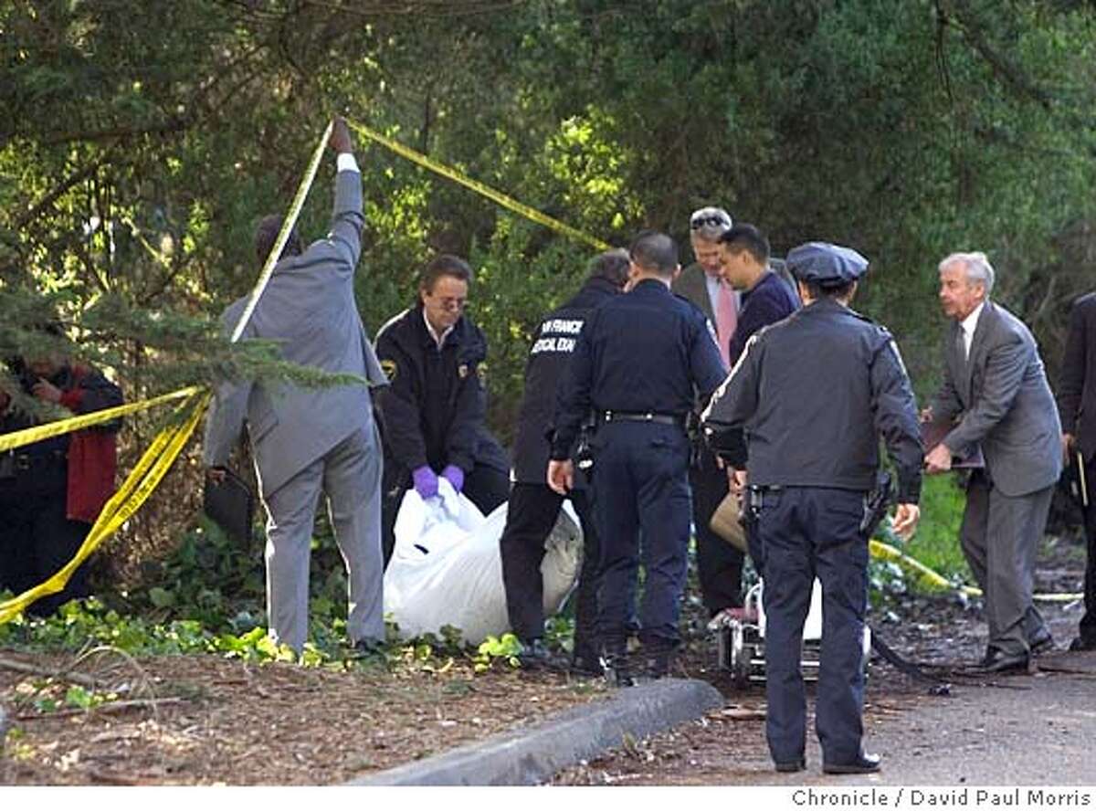 POLICE REMOVE A BODY FROM STOW LAKE AREA, GOLDEN GATE PARK