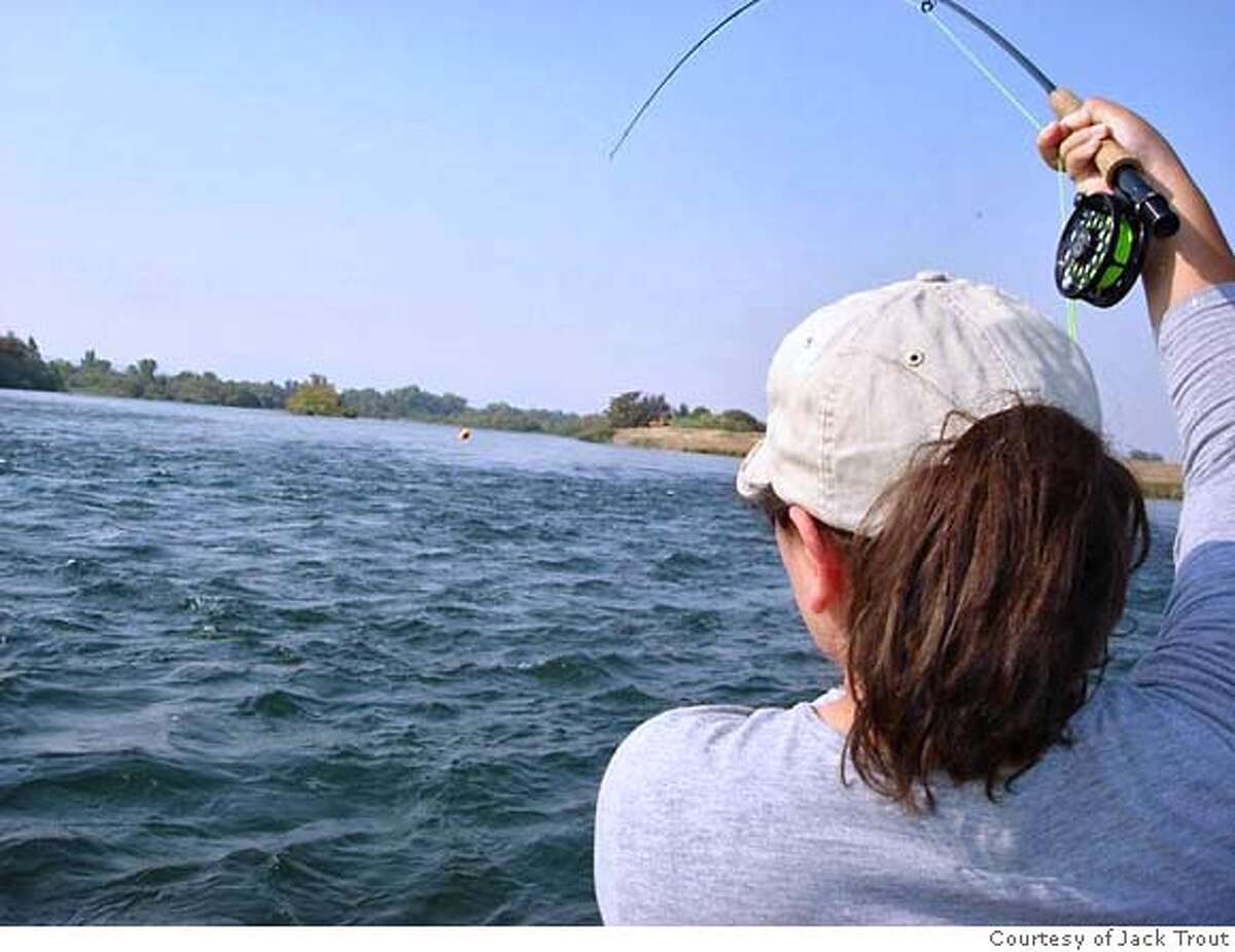 Veronica Carloni, fishing on the Sacramento River downstream from Redding. CR: Jack Trout