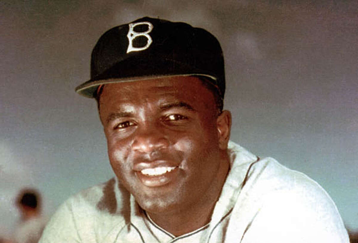 Jackie Robinson. Photo from "Heroes of Baseball"
