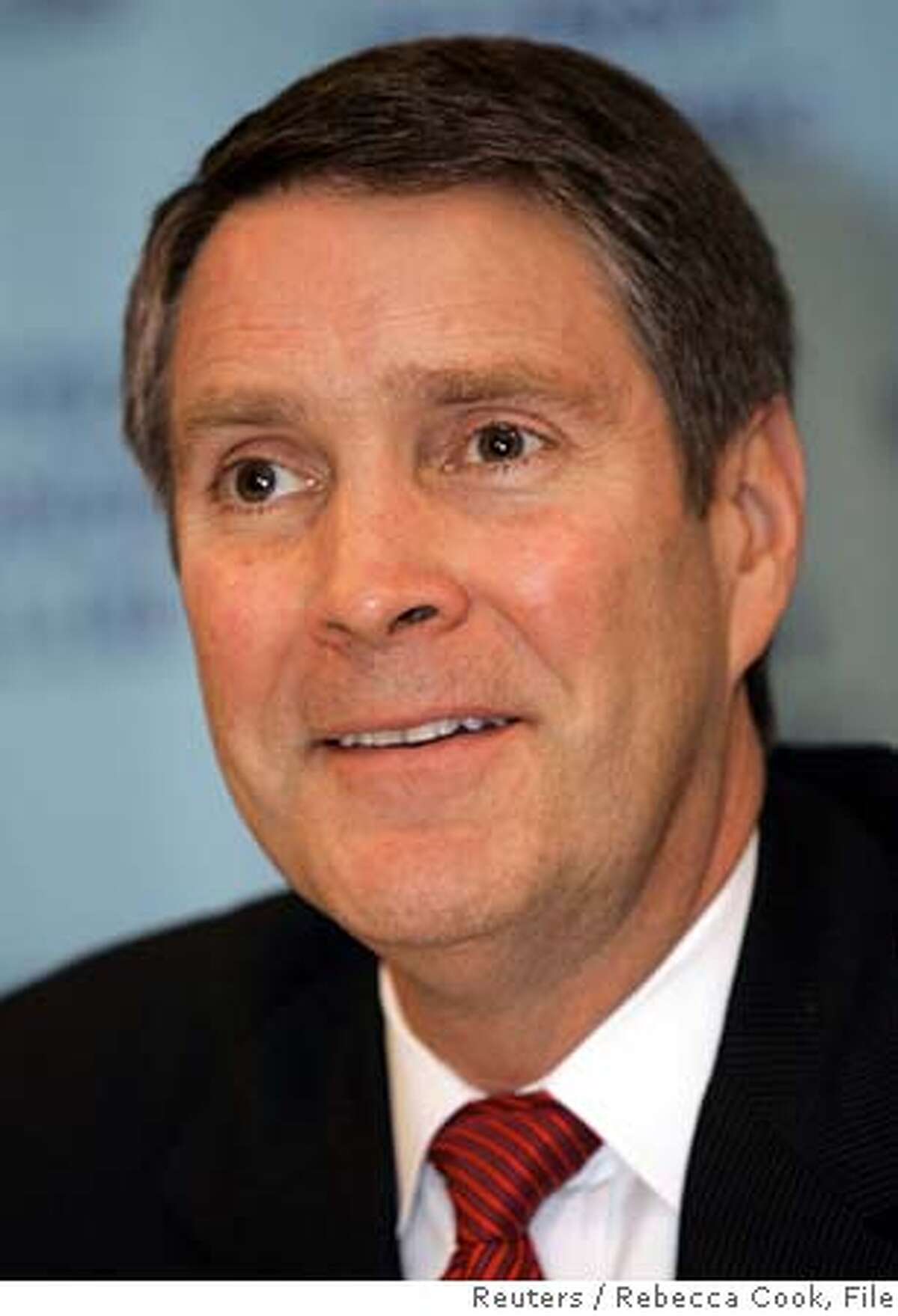 Senate Majority Leader Bill Frist (R-TN) speaks with the media after addressing the Detroit Economic Club in Detroit, Michigan February 27, 2006. Frist spoke about various domestic and global economic issues and the need to reform America's health care system. REUTERS/Rebecca Cook 0