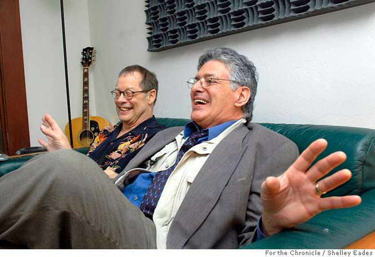 Sal Valentino, right, lead vocalist for the British Invasion era SF rock group Beau Brummels, has finally released his first solo album after 45 years in the business along with the help of his longtime collaborator John Blakeley, left. Shelley Eades/ The Chronicle /mandatory credit photog Mags out.