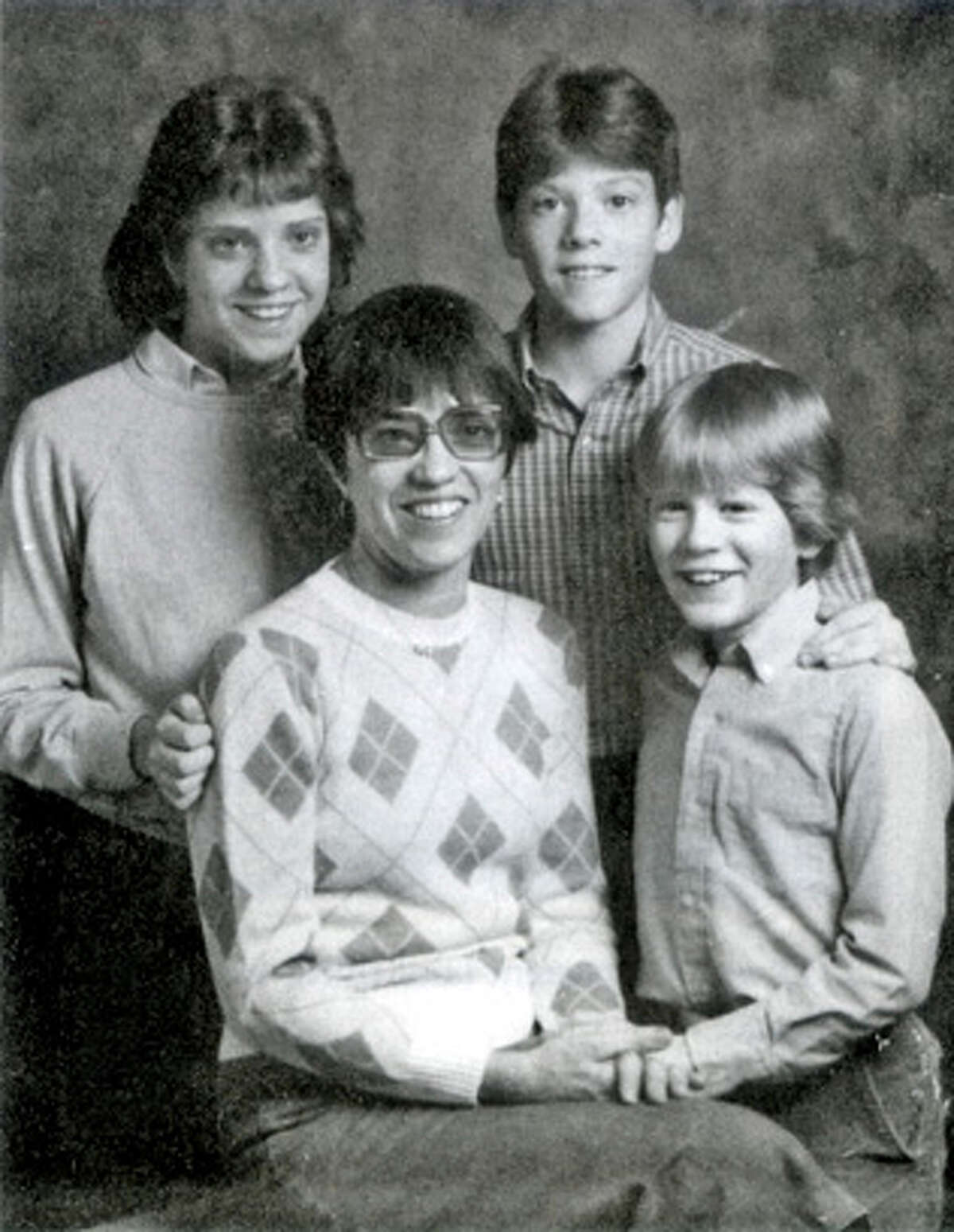 from Anthony Rapp's book "Without You" caption: "Anne, Mom, Adam and me, circa 1983"
