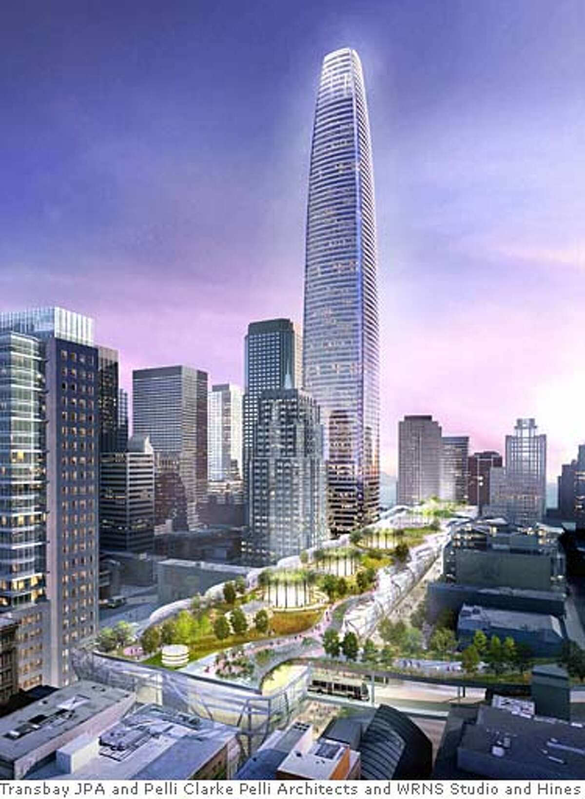 An overall view of the Pelli-Hines proposal. FOR TRANSBAYGATEPELLI