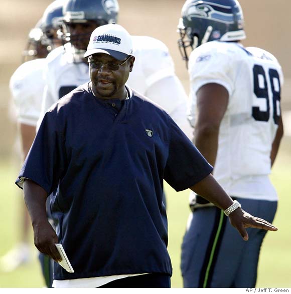 Coping With Change   Seahawks Coordinator Ray Rhodes Can Barely Stay 