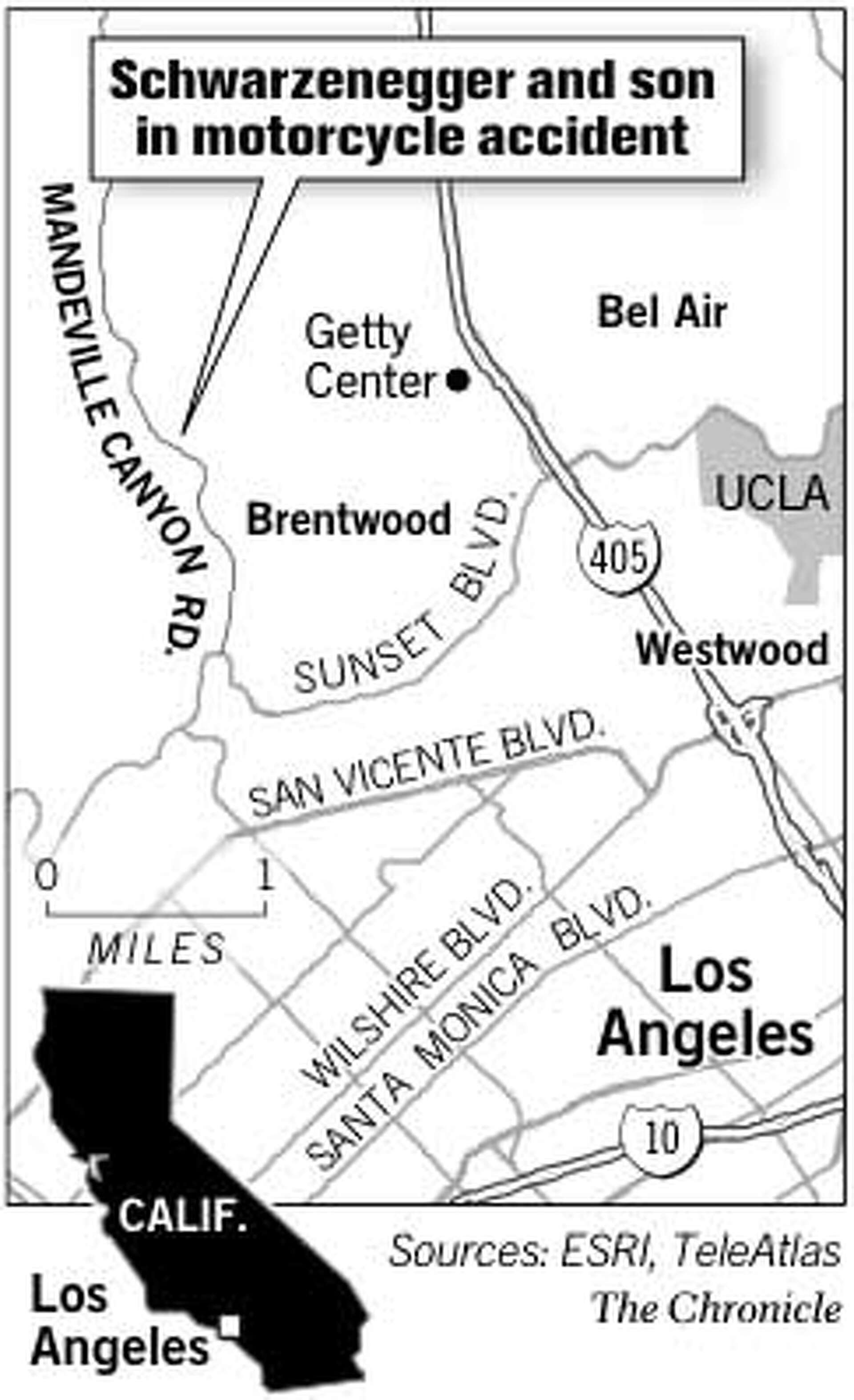 LOS ANGELES / Governor slightly hurt in motorcycle accident