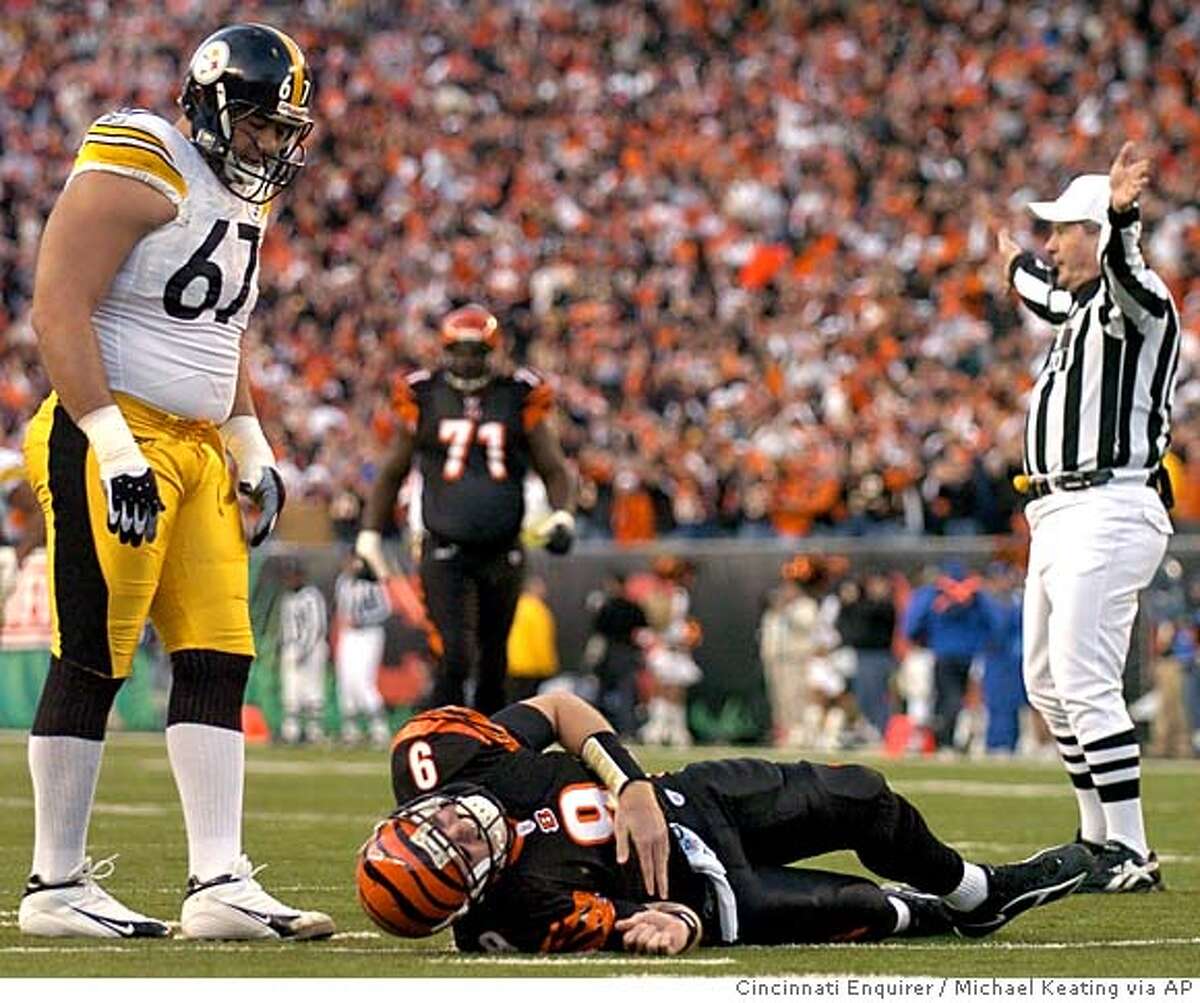 Bengals Feel The Pain / AFC: Steelers KO Palmer, Cincy