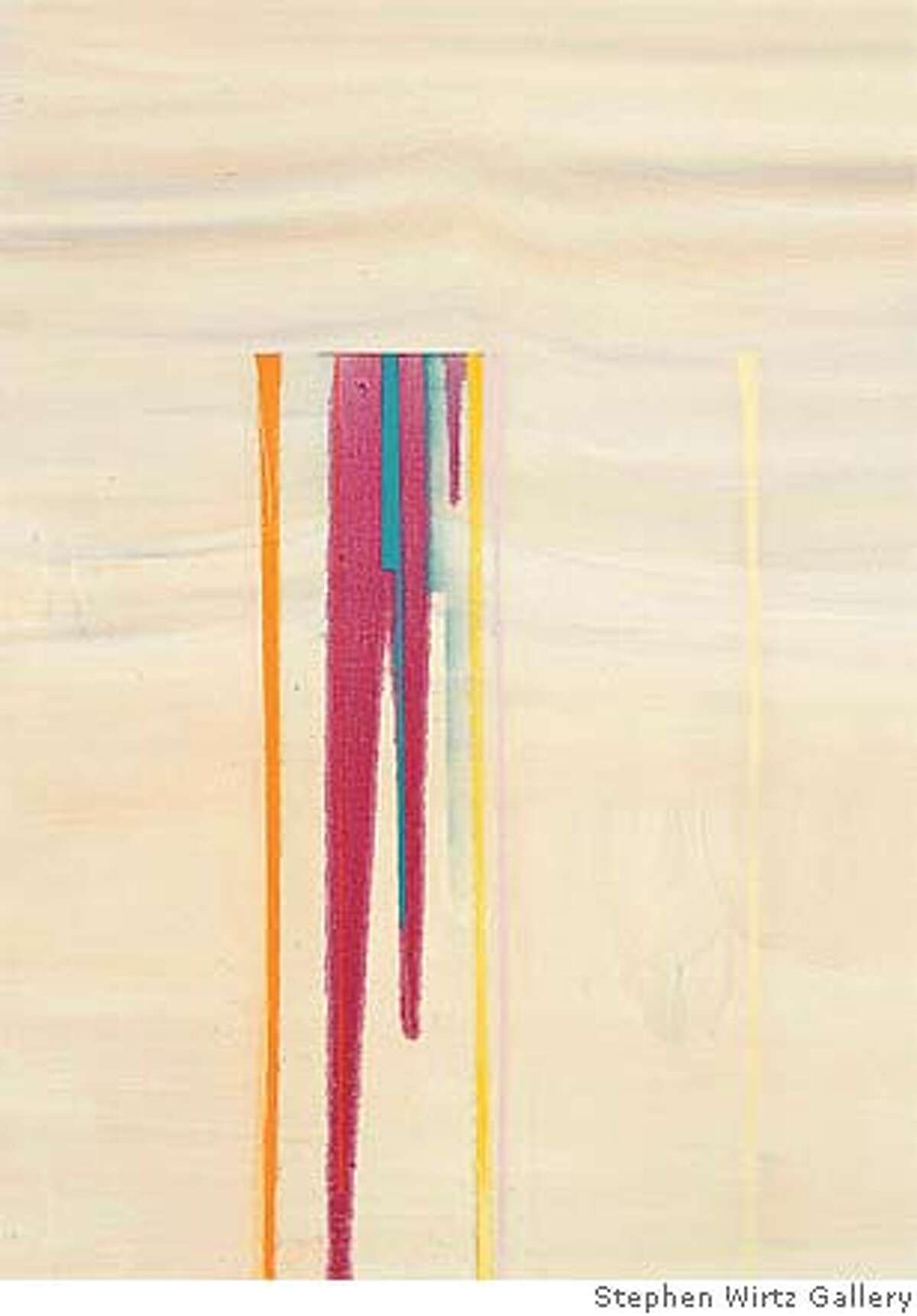 Kathryn Van Dyke's "Yellow Sea, 9 Drips" (2006), oil on canvas, at Stephen Wirtz Gallery. Photo courtesy of Stephen Wirtz Gallery