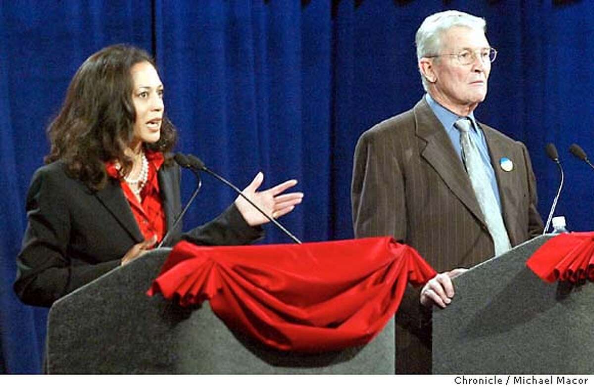 debates003_mac.jpg San Francisco District Attorney race is nearing the finish. Candidates Kamala Harris and Terrence Hallinan face off in a debate sponsored by The Chronicle, KPIX channel 5 and news radio 74 KCBS. 12/4/03 in San Francisco. MICHAEL MACOR/ The Chronicle Matt Gonzalez Matt Gonzalez