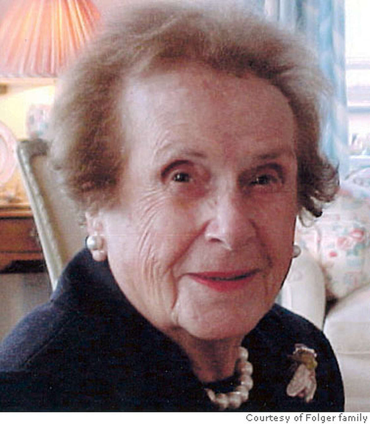 Obit photo of Inez M. Folger. Photo courtesy Folger family Ran on: 07-27-2007 Ines Mejia Folger was 100 at the end of her engaged life. Ran on: 07-27-2007