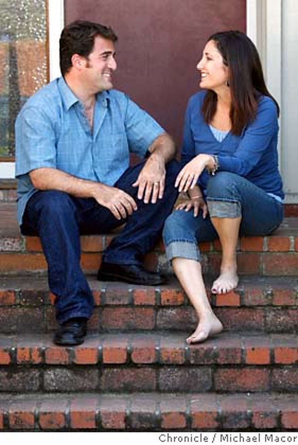 fathers17_043_mac.jpg Mel and Jessica on their front porch in Alameda. Jessica Lindsey, of Alameda says her husband, Mel Waldorf, has features very similar to her father's. Father-daughter relationships and how they affect the men that women are attracted to. Story is based on a study that came out this week, suggesting that women who had good relationships with their fathers tend to be atttracted to men who look similar to their fathers. Photographed in, Alameda, Ca, on 6/15/07. Photo by: Michael Macor/ The Chronicle Mandatory credit for Photographer and San Francisco Chronicle No sales/ Magazines Out