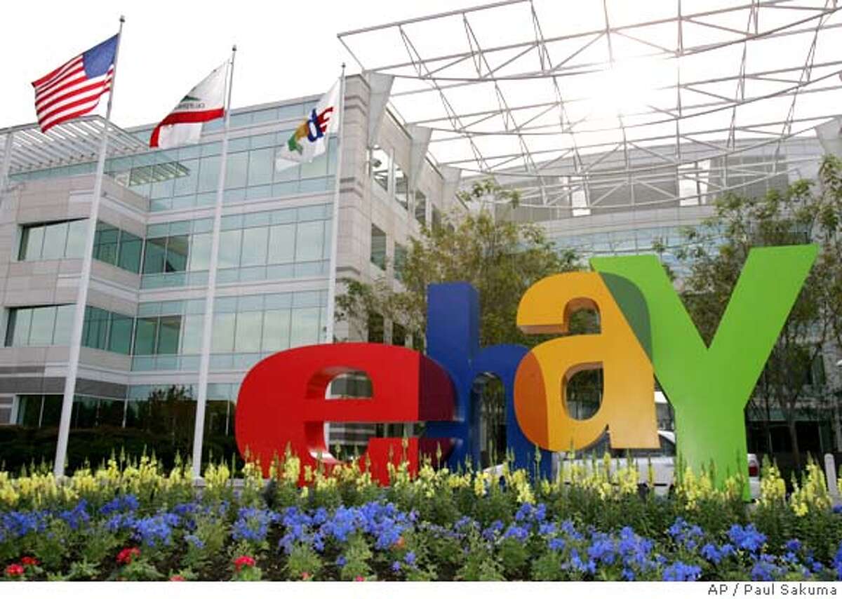 The eBay Inc. offices in San Jose, Calif., are seen Wednesday, Oct. 19, 2005. Online auction giant eBay reports third-quarter results after the market's close Wednesday. (AP Photo/Paul Sakuma) Ran on: 10-20-2005 EBay says it now expects quarterly earnings of 21 cents per share.