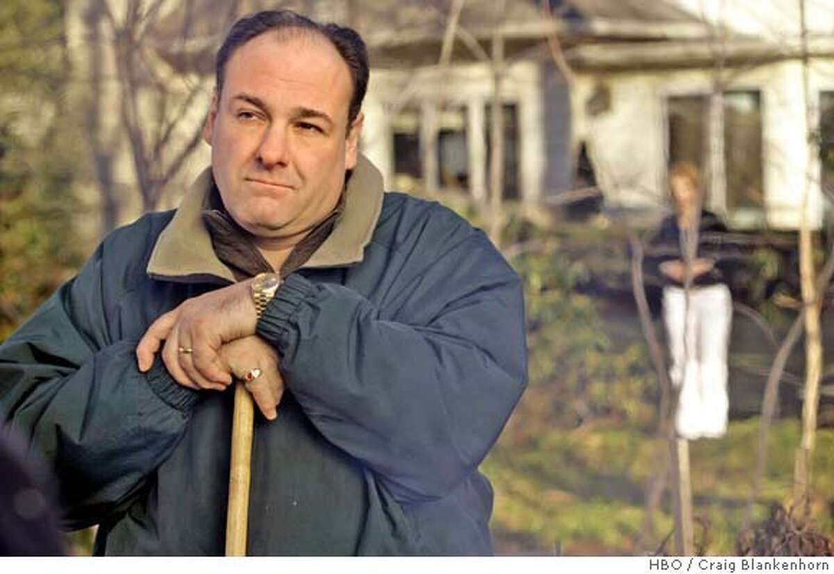 In this photo, released by HBO in 2007, James Gandolfini portrays Tony Soprano in a scene from one of the last episodes of the HBO dramatic series "The Sopranos." (AP Photo/HBO, Craig Blankenhorn) FOR EDITORIAL USE ONLY . NO SALES.