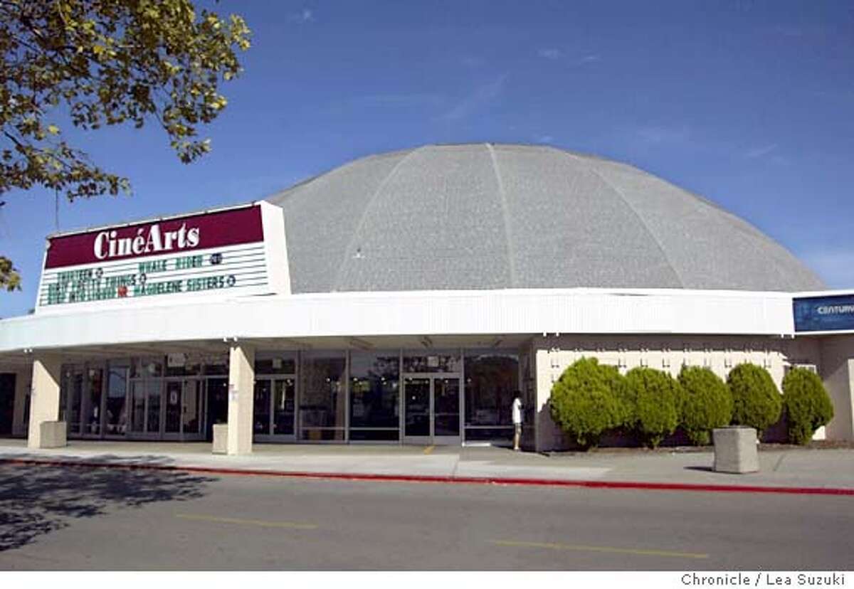 {file name} Pleasant Hill's CineArts complex -- formerly known as the Century 5 in Contra Costa Shopping Center -- combines a '70s-style domed theater with a modern multiplex -- but one that's unusual in Contra Costa County, because it offers independent, offbeat and foreign fares. Local moviegoers are happy they don't have to go to the tiny Park Theater in Lafayette or all the way to Berkeley to see an art flick now. However, it's scheduled to be torn down for redevelopment for next year on 09/07/03 in Pleasant Hill LEA SUZUKI / The Chronicle
