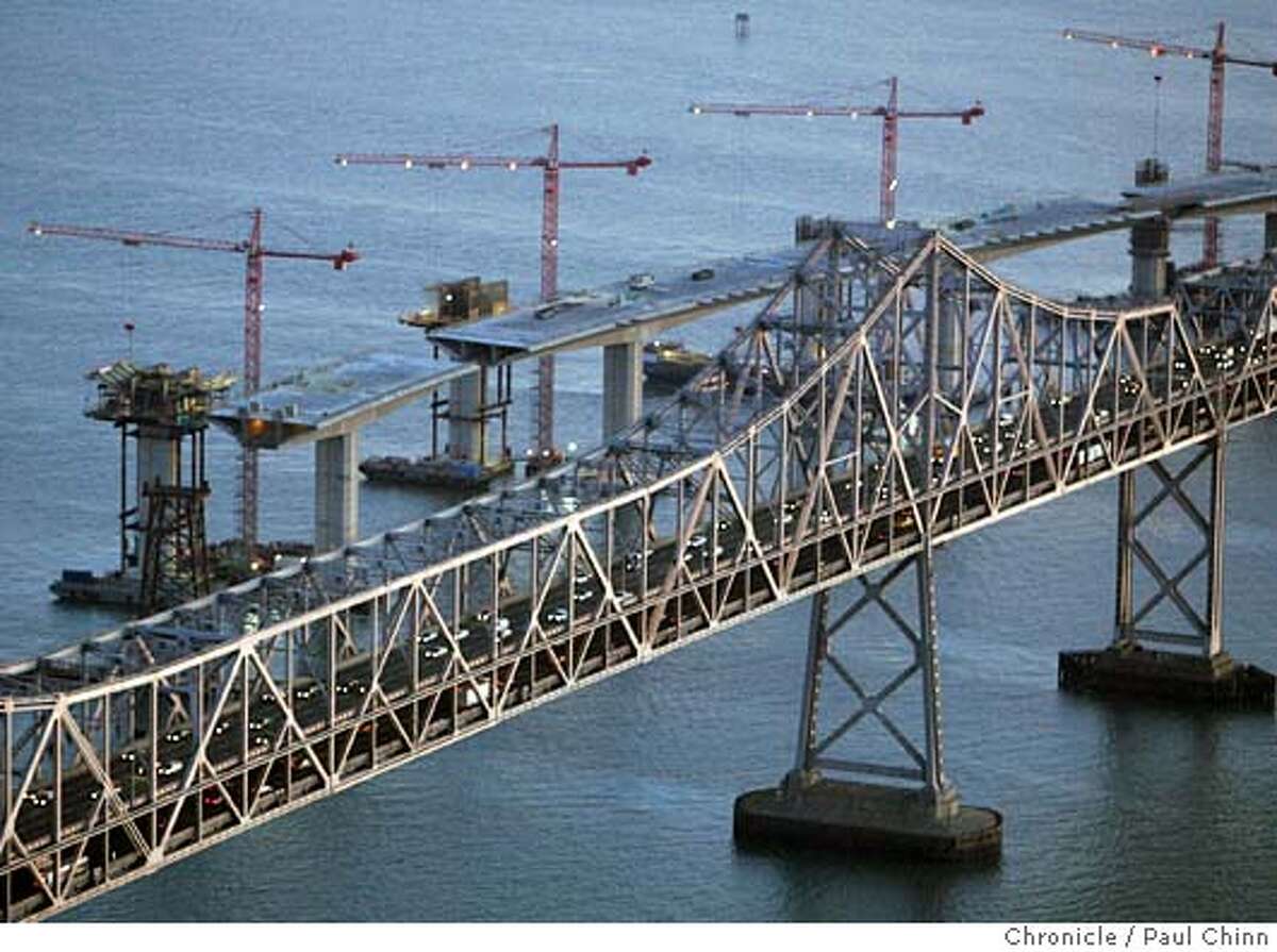Aerial views of the Bay Bridge construction project on 12/6/05 in San Francisco, Calif. PAUL CHINN/The Chronicle