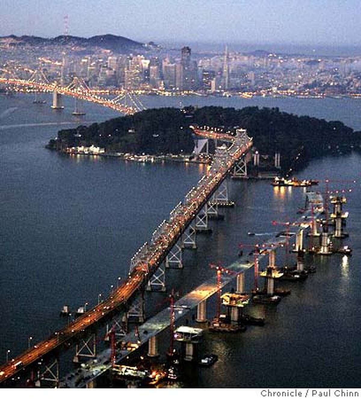 baybridge_097_pc.jpg Aerial views of the Bay Bridge construction project on 12/6/05 in San Francisco, Calif. PAUL CHINN/The Chronicle