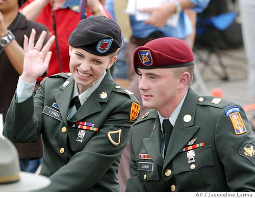 Pfc. Lynch given hero's welcome / Former POW is glad some fellow soldiers returned, but sad some ...