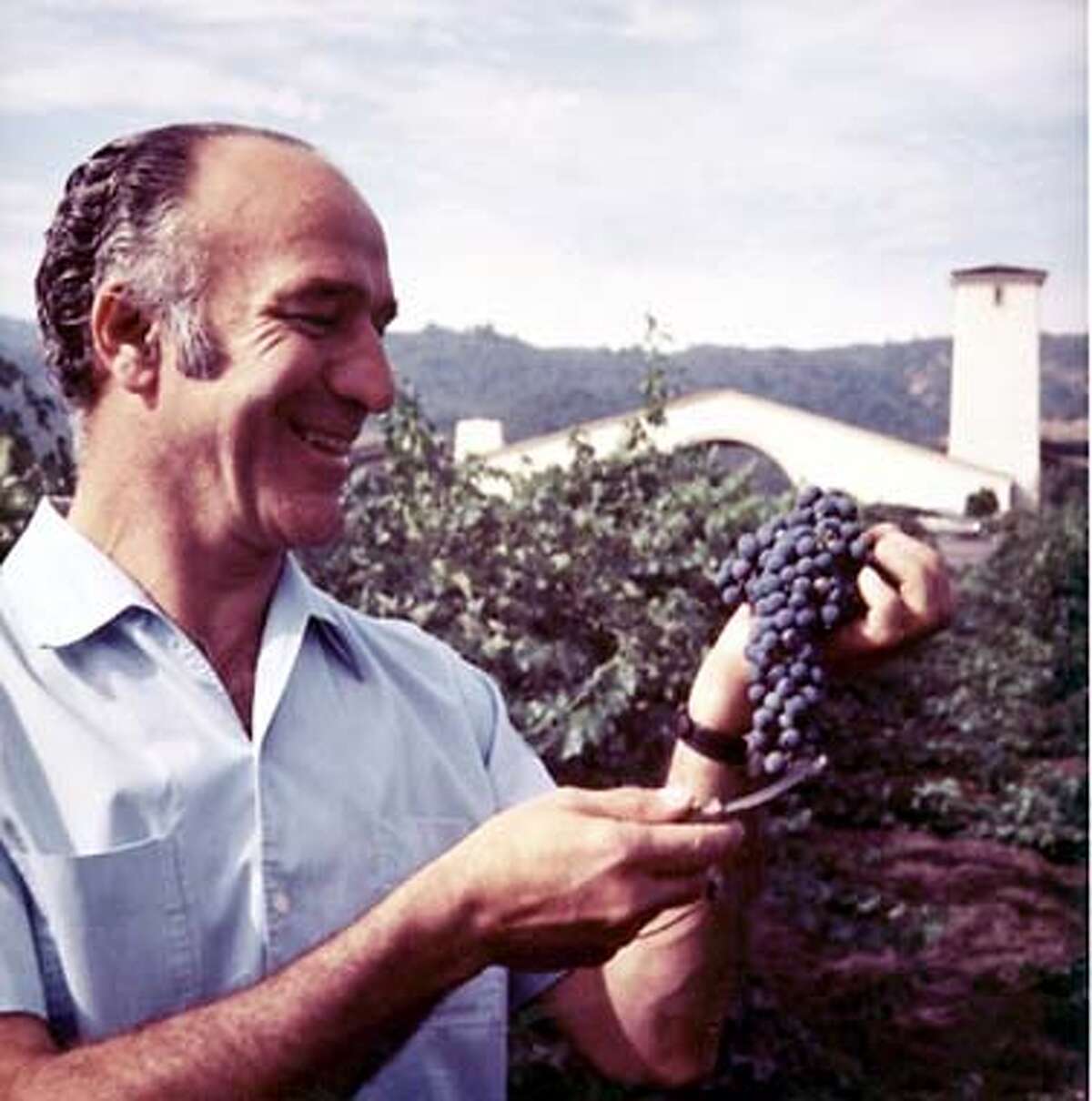 Mondavi in his winery's early years: "I never had any doubt I could achieve my goal," he says.