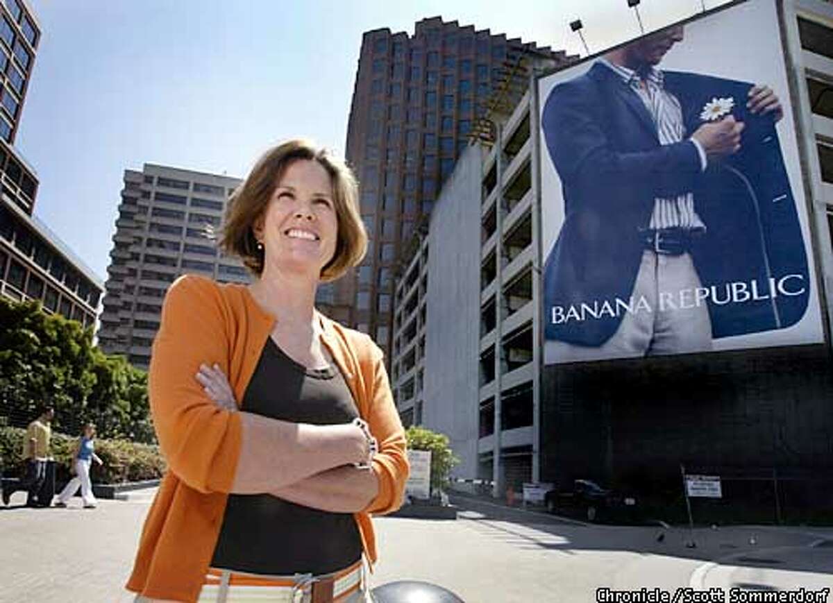 Soon-to-be-announced President of Banana Republic, Marka Hansen. She is pictured just outside the company's offices on the Embarcadero in downtown San Francisco. SF CHRONICLE PHOTO BY SCOTT SOMMERDORF