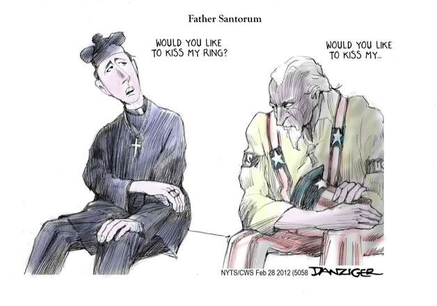 Rick Santorum Religion Church And State Political Cartoon 2717143 Sfgate