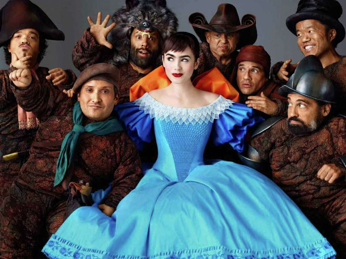 Lily Collins portrays Snow White in "Mirror Mirror." Julia Roberts, as The Queen, inhabits her role with ease.