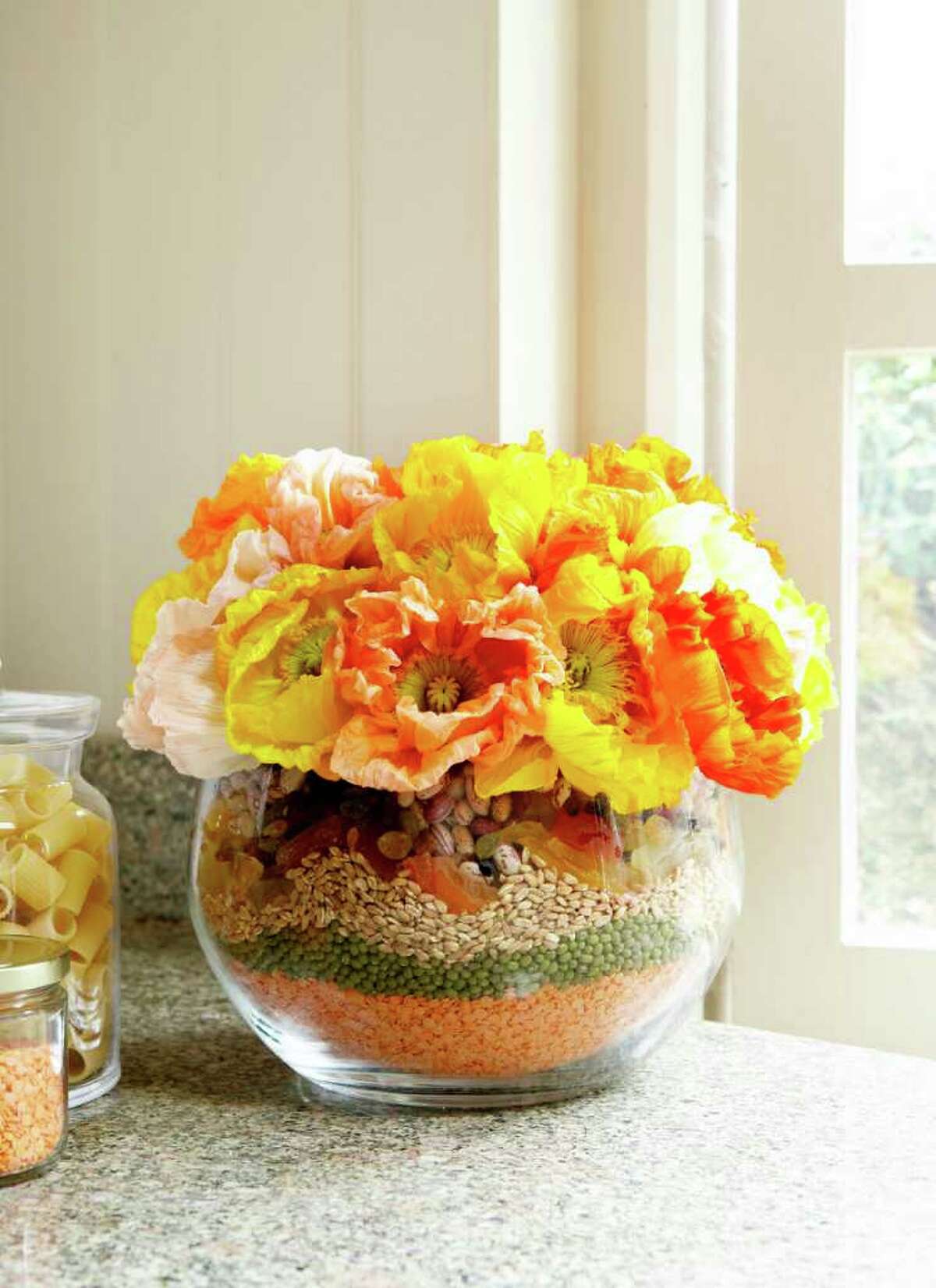 This bright arrangement is perfect for a countertop display.