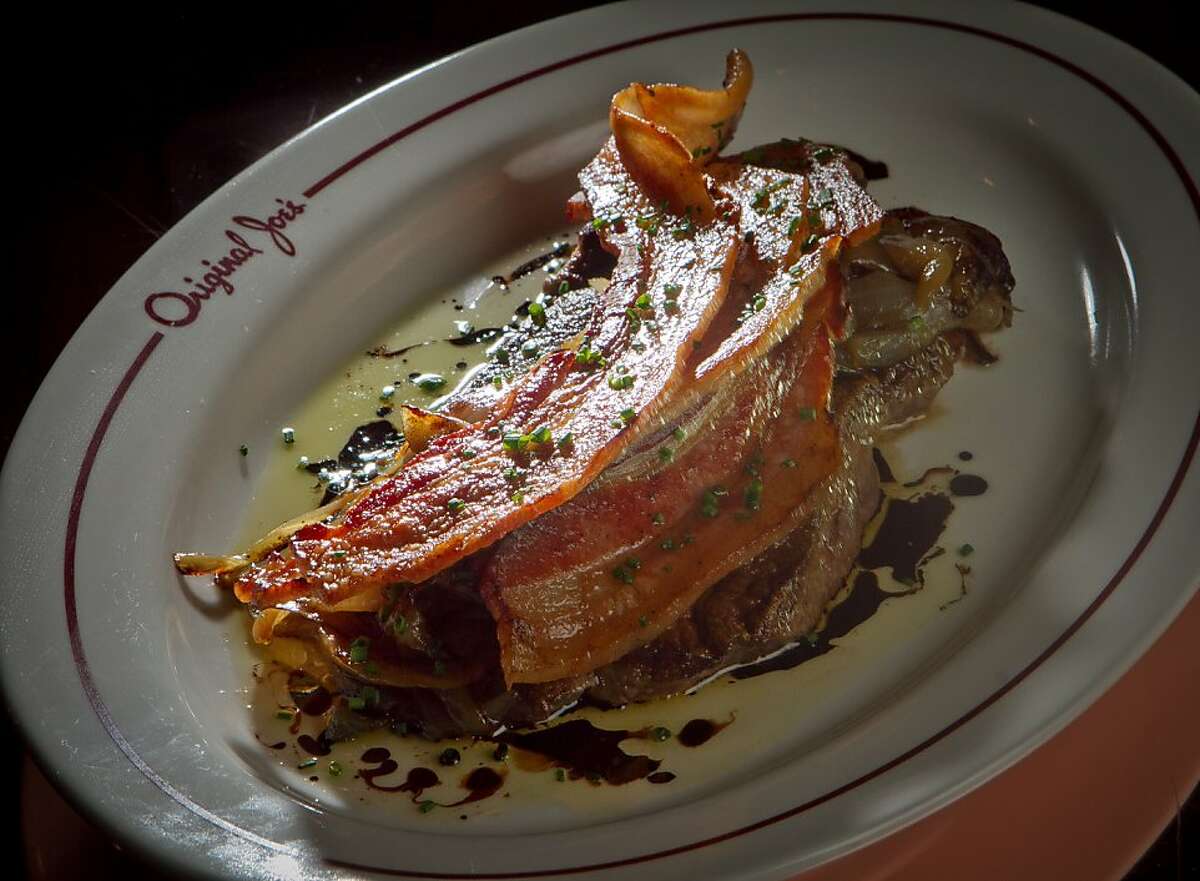 The grilled Calves Liver with Bacon and Onions at Original Joe's Restaurant in San Francisco, Calif., is seen on Tuesday, March 20th, 2012.