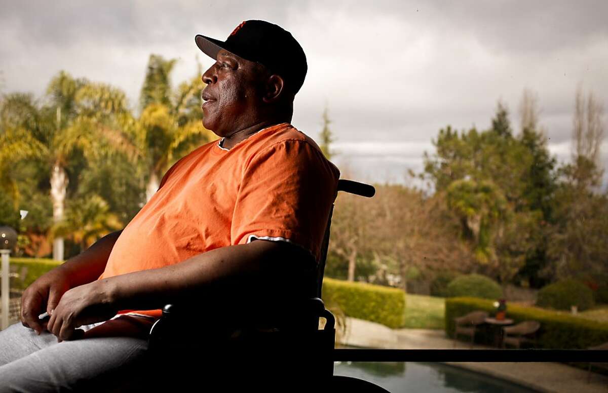 Baseball Hall of Fame Giant Willie McCovey is seen in his Woodside, Calif., home on Wednesday, Feb. 1, 2012.