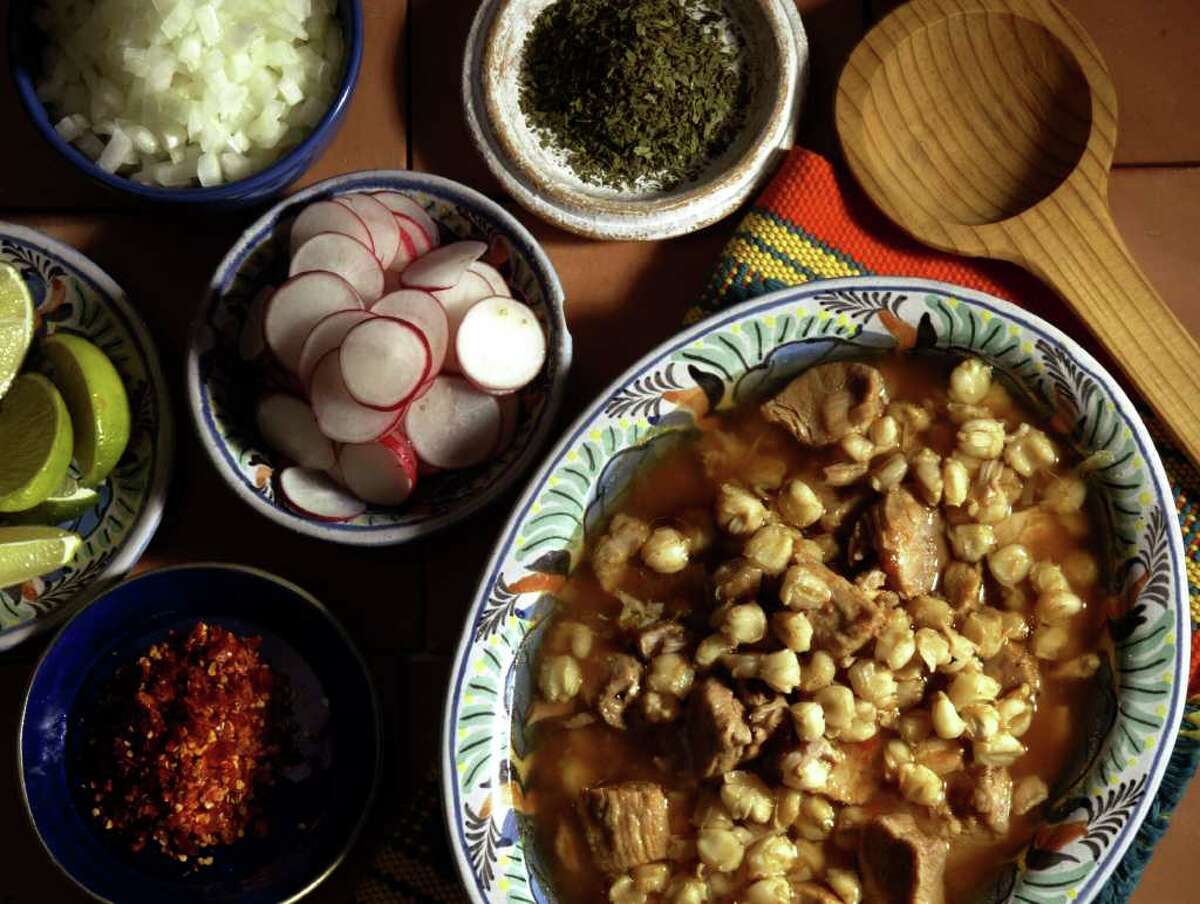 Pozole, served throughout Mexico, has a special place in Jalisco. The dish is a stew of hominy and pork or chicken, slowly simmered with onion, garlic, spices and chile.