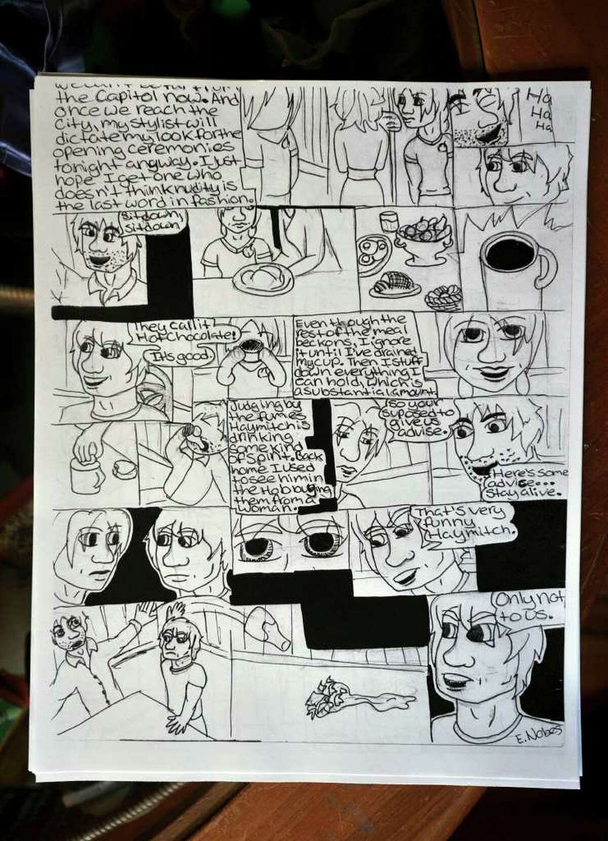 Teen creates 'Hunger Games' graphic novel