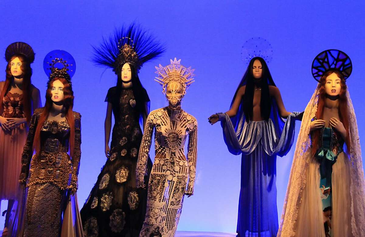 Talking mannequins at the Jean Paul Gaultier exhibition included a likeness of the designer himself.