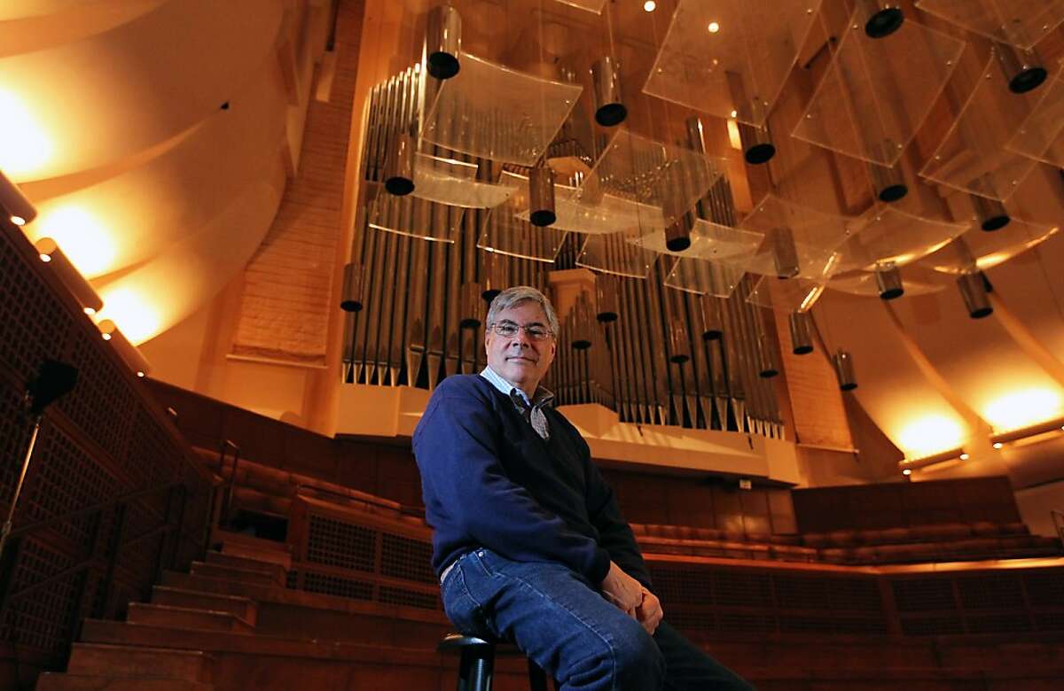 Vance DeVost sits on the stage he built years ago. DeVost will soon retire from his position as stage manager for the San Francisco Symphony. Photo taken Tuesday, March 20, 2012, in San Francisco, Calif.