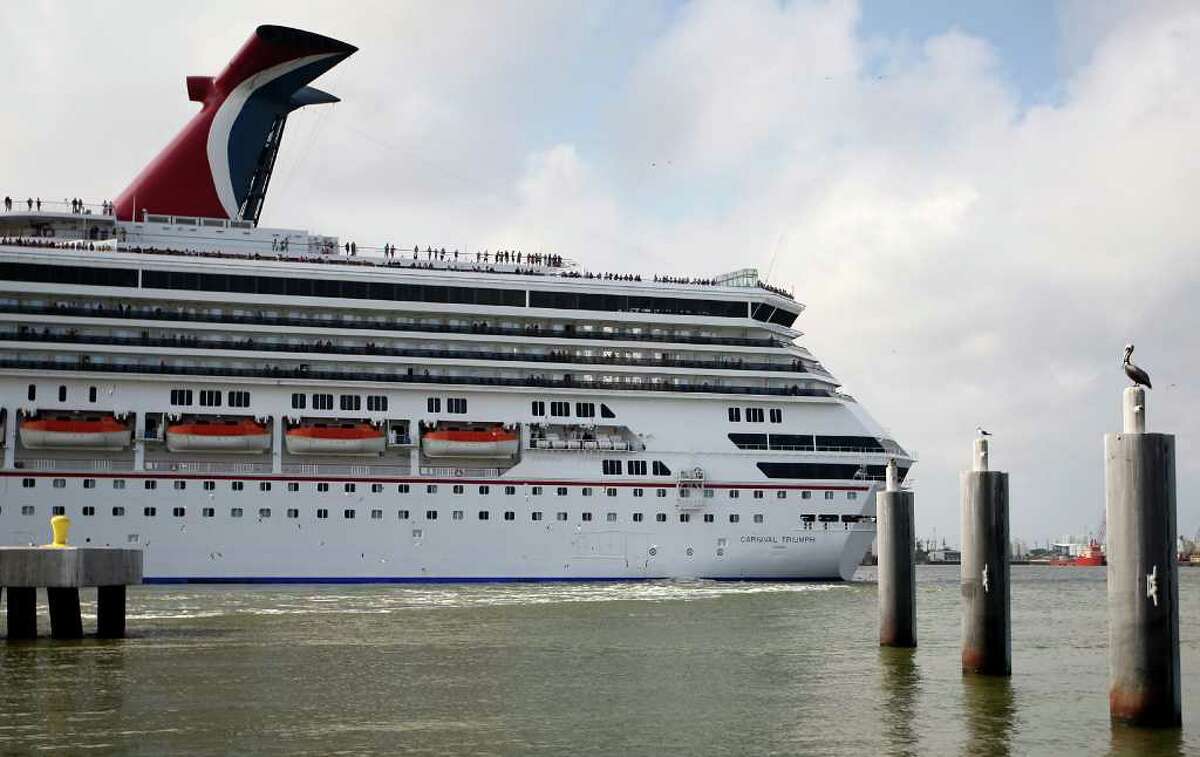 Carnival's Triumph in Galveston was briefly impounded, snagged in an Italian ship disaster fight.
