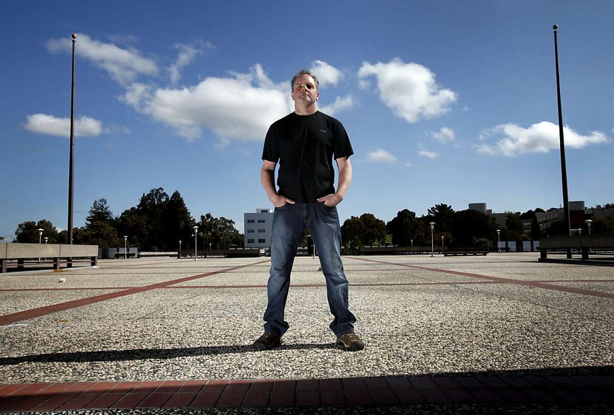 Justin Schwartz was fired from his job as a professor at Cal State East Bay after he blew the whistle on a coworker who was embezzling. He is photographed at the school in Hayward, Calif., Friday, March 23, 2012.