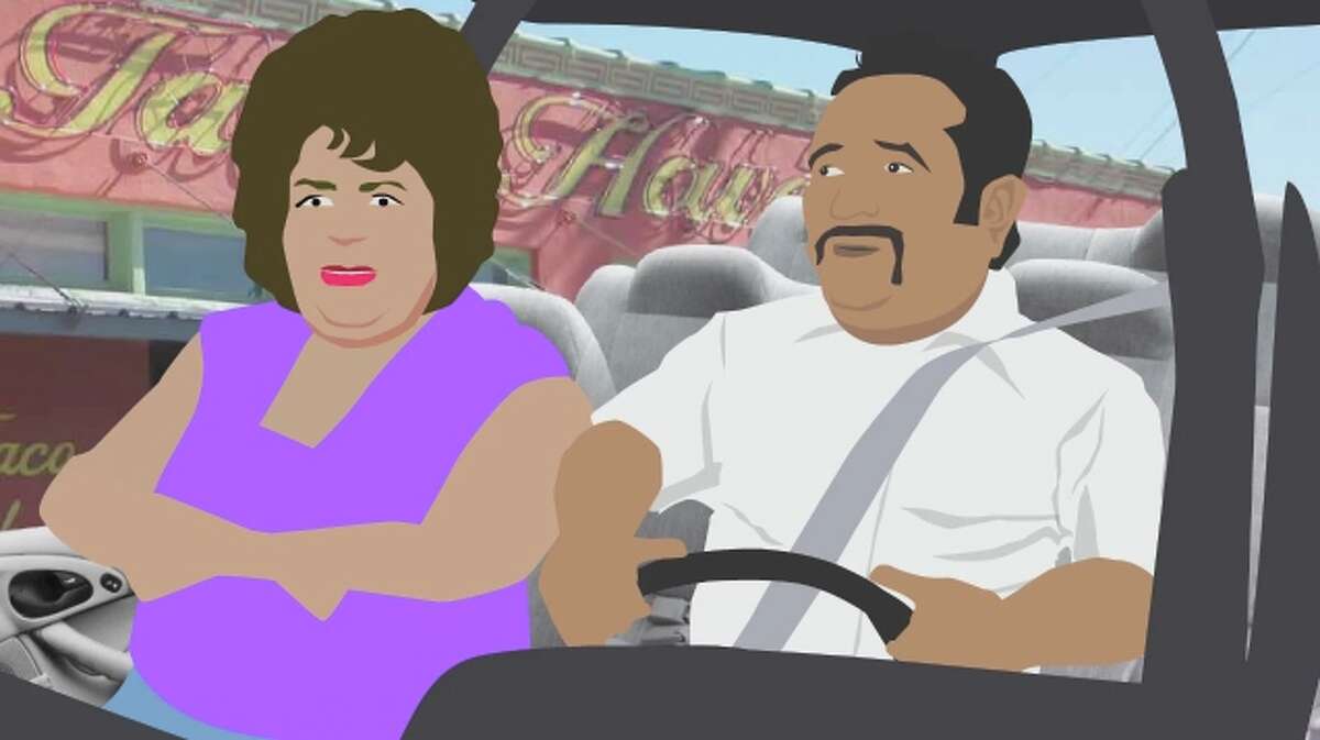 Ernie and Patsy talk about the wonderful places on the Southside of San Antonio in the animated short film “Ernie Takes the Long Way Through the Southside.