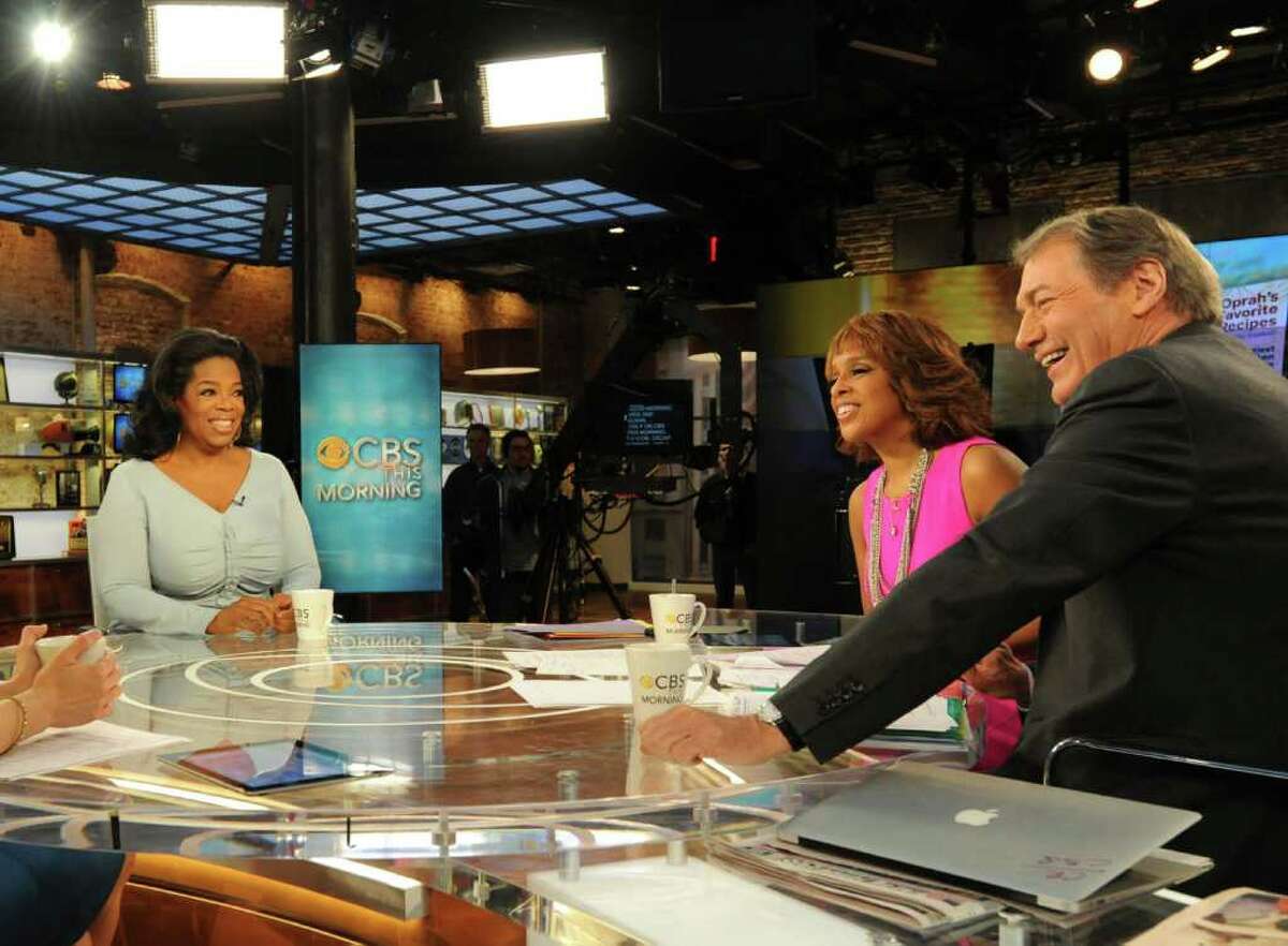Oprah Winfrey appears on "CBS This Morning," with co-hosts Gayle King and Charlie Rose. Winfrey says she still has faith in her troubled cable network. Appearing on the morning show, Winfrey told King that she believes the Oprah Winfrey Network will fulfill its mission of transforming viewers' lives. But if viewers don't respond, Winfrey says: "I will move on to the next thing." OWN has struggled to build an audience since its launch in January 2011. (AP Photo/CBS, Heather Wines)