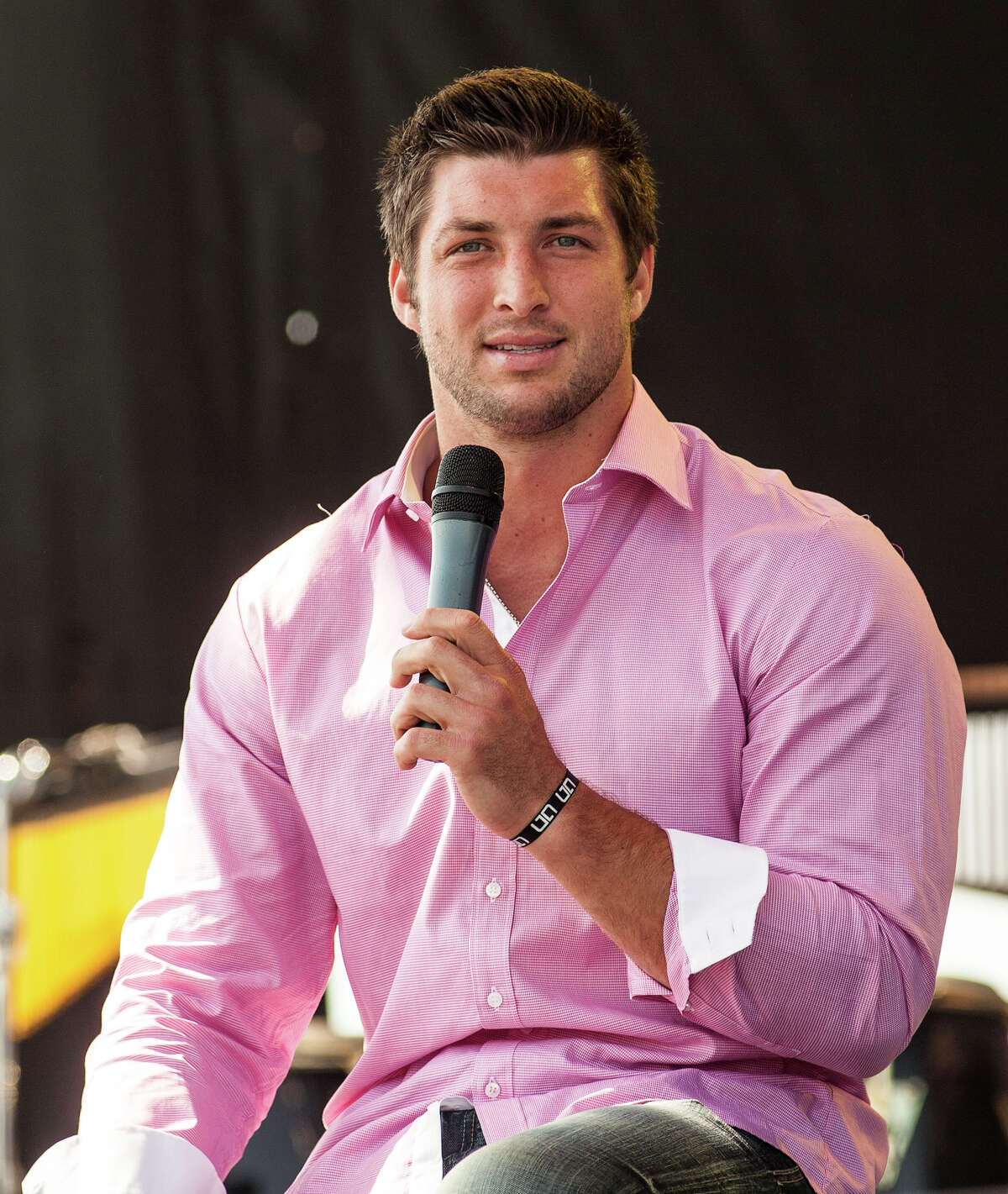 New York Jets quarterback Tim Tebow speaks Celebration Church's "Easter on the Hill" in Georgetown, Texas, on Easter Sunday, April 8, 2012.