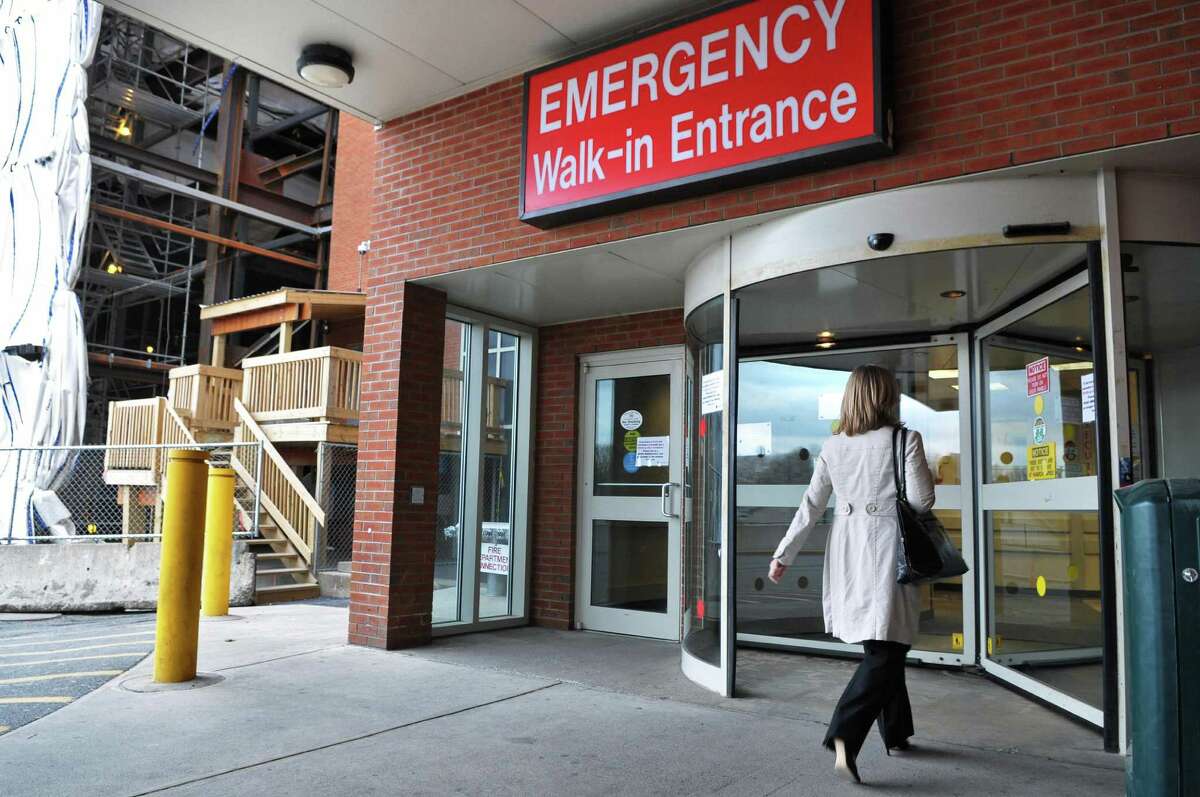 The emergency entrance at Albany Medical Center Thursday March 29, 2012. (John Carl D'Annibale / Times Union)