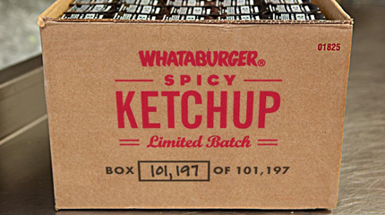 SHIPS TODAY! Spicy Ketchup/ Fancy Ketchup - WHATABURGER- 4 Pack, 1 oz Each