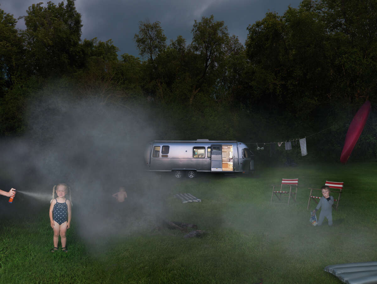 Julie Blackmon's "Airstream" is on display at her exhibit at the Houston Center for Photography.