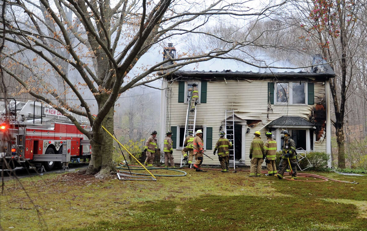 Twoalarm blaze destroys New Canaan home
