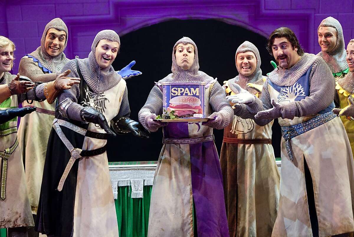 Knights of the Round Table in the touring company of "Spamalot" returning to the Orpheum Theatre