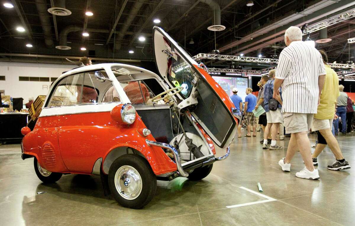A BMW 1957 Isetta Coupe was one of many unique collectable cars auctioned during the Mecum Auctions Muscle Cars & More event.