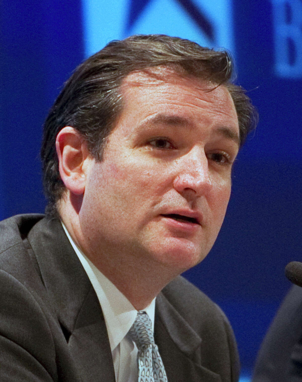 Ted Cruz, former Texas Solicitor General, is seen during a Feb. 1, 2012 debate at the Texas Association of Business 2012 Annual Conference at the AT&T Conference, in Austin, Texas. In many ways, Ted Cruz started preparing for a U.S. Senate race almost 30 years ago, and for many Texas Republicans, he’s the candidate they’ve sought after for almost as long. (AP Photo/Austin American-Statesman, Deborah Cannon) MAGS OUT; NO SALES; INTERNET AND TV MUST CREDIT PHOTOGRAPHER AND STATESMAN.COM