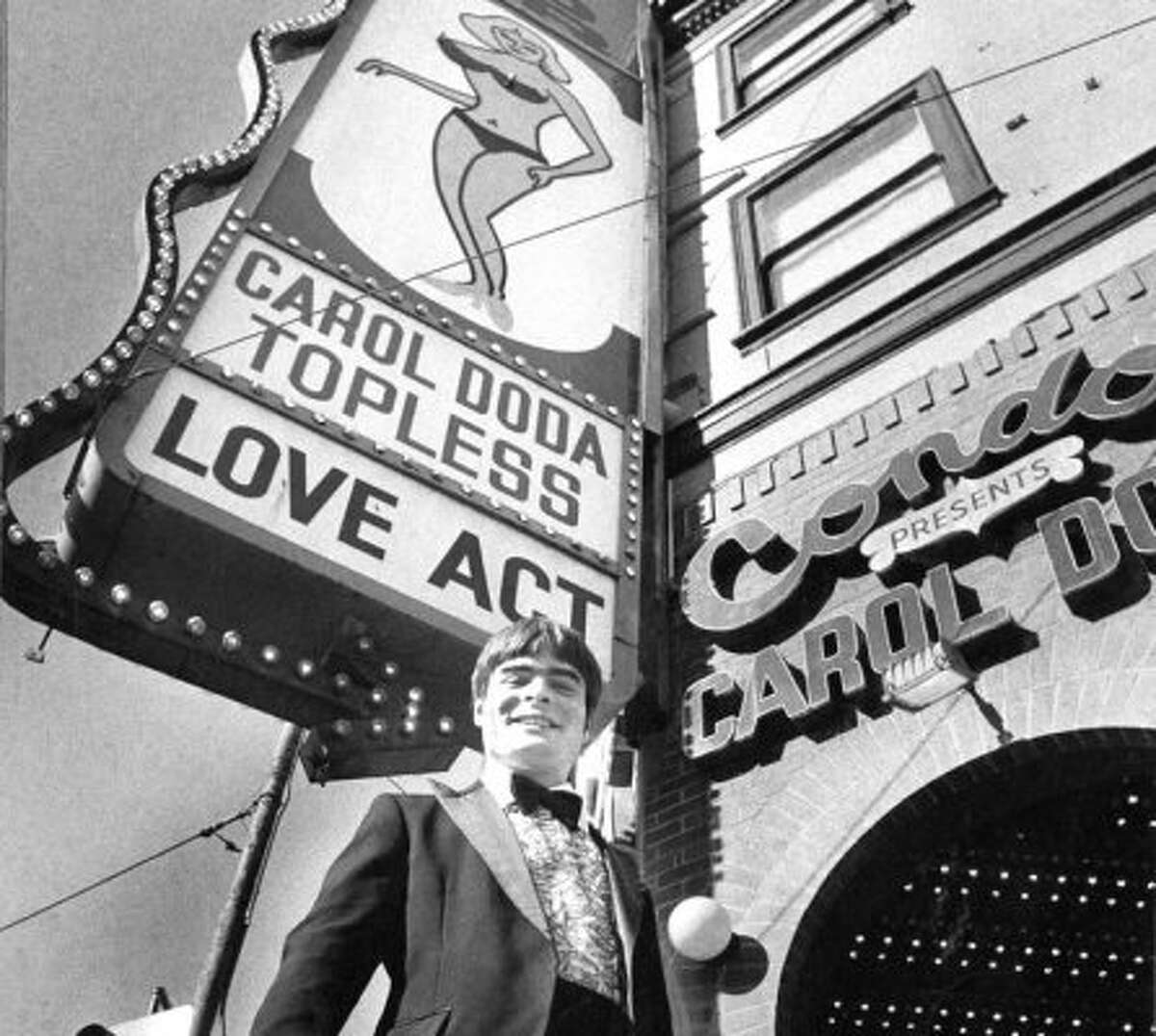 The former Carol Doda sign on Broadway in North Beach. 