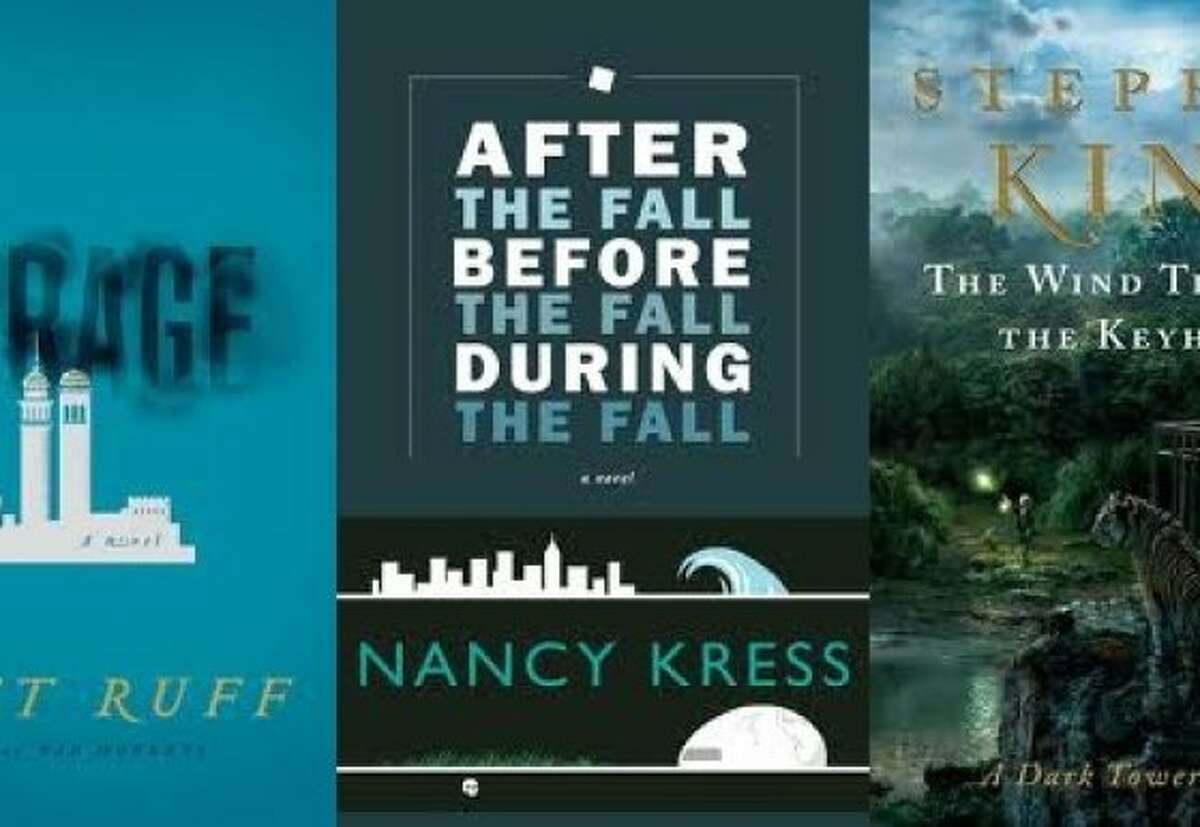 From left: "The Mirage," by Matt Ruff; "After the Fall Before the Fall During the Fall," by Nancy Kress; "The Wind Through the Keyhole," by Stephen King