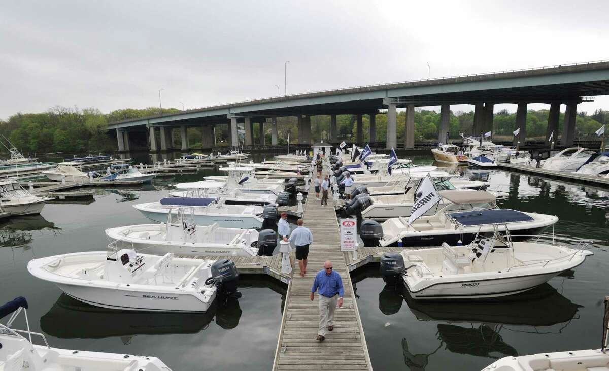 The Greenwich Boat Show at Beacon Point Marine and Greenwich Water Club in Cos Cob, Saturday, April 21, 2012.