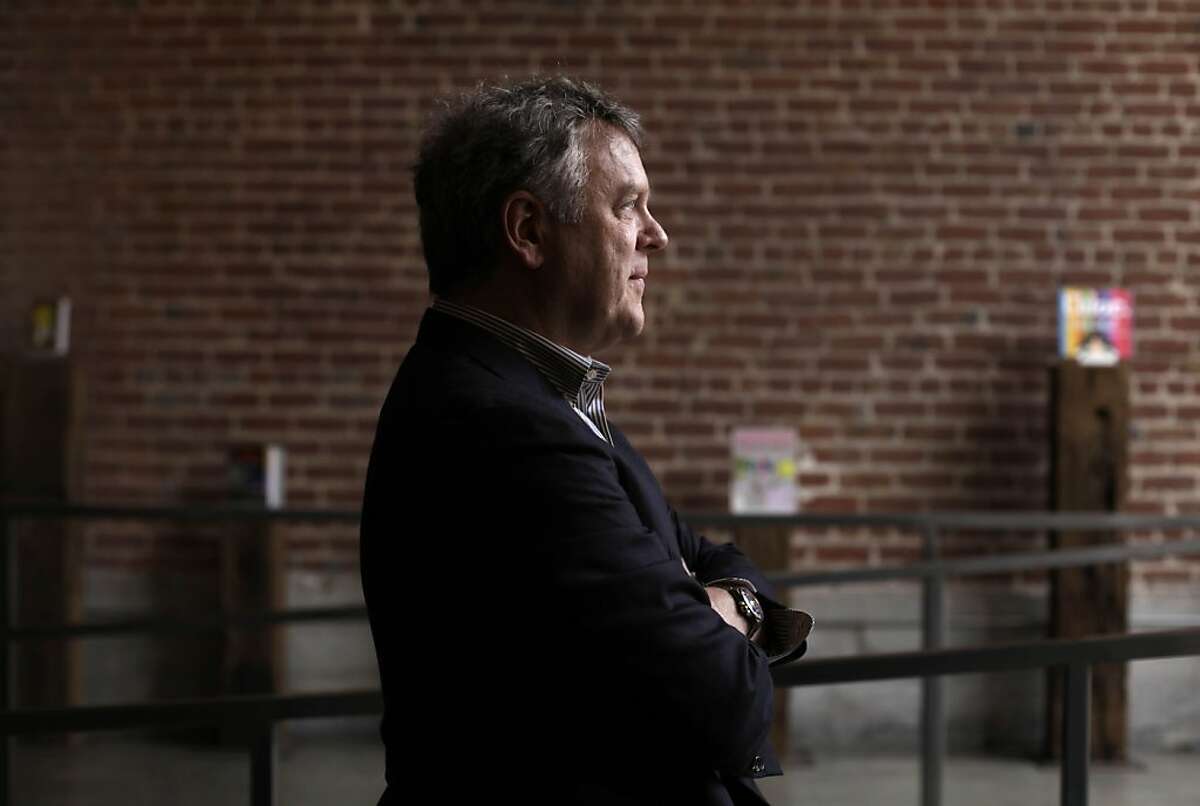 Nion McEvoy is seen in the lobby at Chronicle Books headquarters on Monday, March 26, 2012 in San Francisco, Calif.