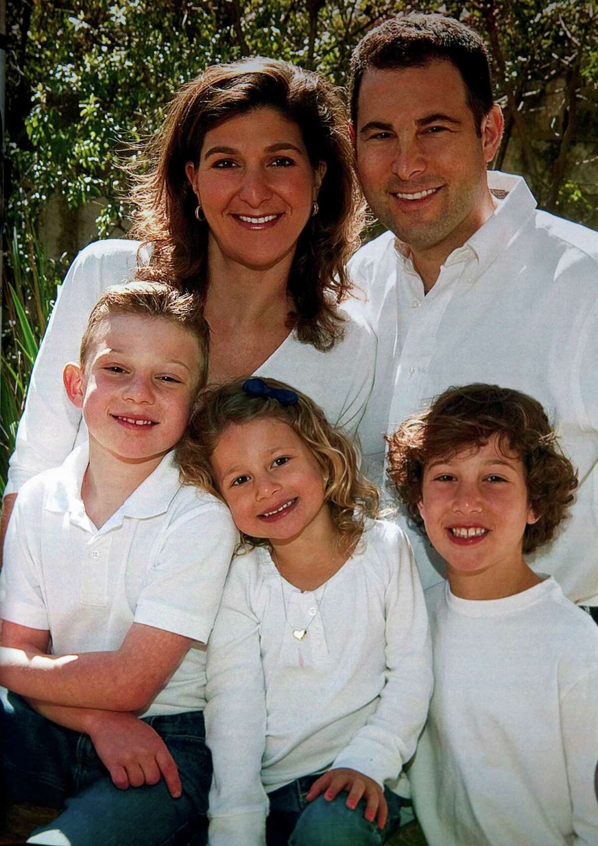 Robin and Josh Berry and their children: Aaron, left, Willa and Peter.