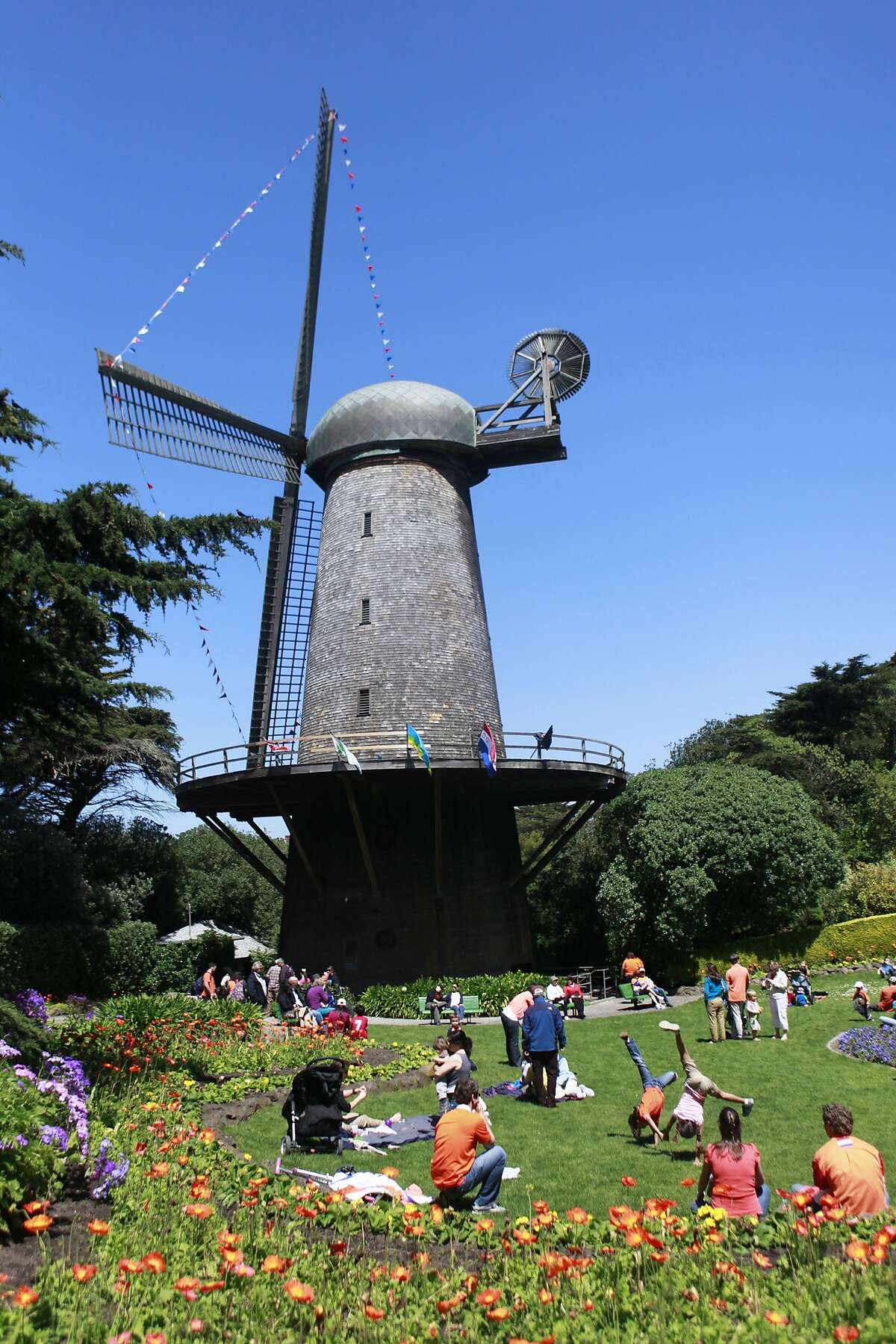 Celebrating Queen's Day near the Dutch Windmill in Golden Gate Park in San Francisco, California , on Saturday, April 28th, 2012.