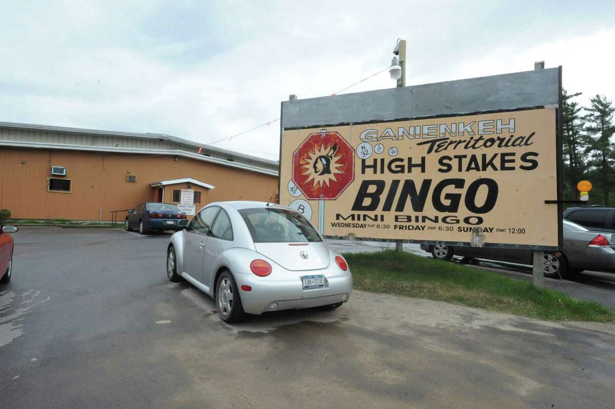 Exterior of Ganienkeh Territory Bingo hall and casino Tuesday April 24, 2012 in Altona, N.Y. (Lori Van Buren / Times Union)